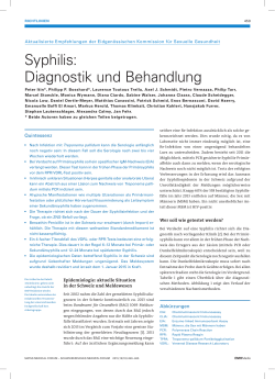 Syphilis: Diagnostik und Behandlung