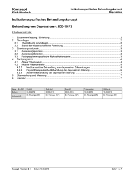 Behandlung von Depressionen