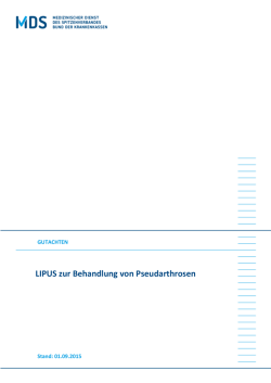 LIPUS zur Behandlung von Pseudarthrosen