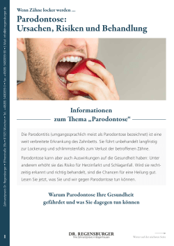 Parodontose: Ursachen, Risiken und Behandlung
