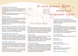 Physiotherapie ist eine ganzheitliche Behandlung mit