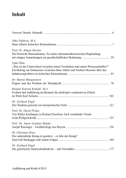 Inhalt - Gesellschaft f&uuml;r kritische Philosophie
