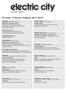 10 Clubs, 13 Floors, Koblenz 06.11.2015 - Rhein