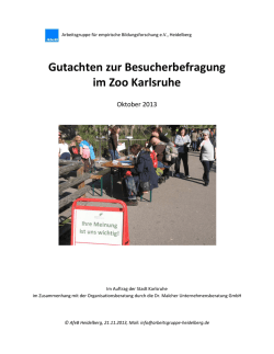 Gutachen zur Besucherbefragung im Zoologischen Stadtgarten Karlsruhe