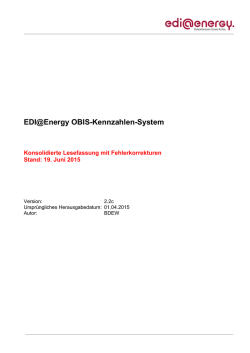 EDI@Energy OBIS-Kennzahlen