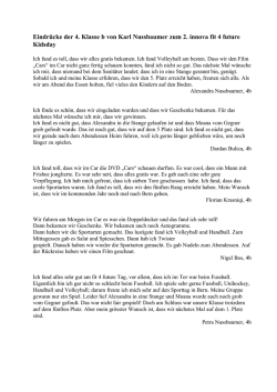 Eindr&uuml;cke der 4. Klasse b von Karl Nussbaumer zum 2. innova fit 4