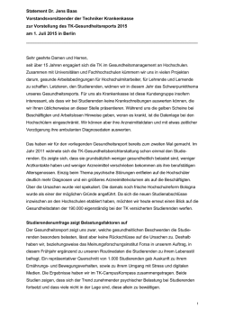 Statement Dr. Jens Baas - Techniker Krankenkasse