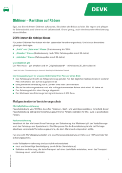 Infoblatt Oldtimer