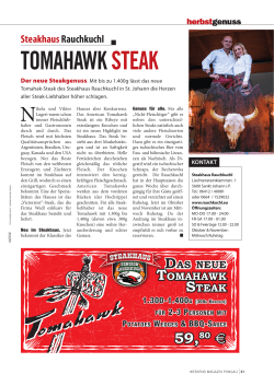 das neue tomahawk steak - Steakhaus und pension in Sankt