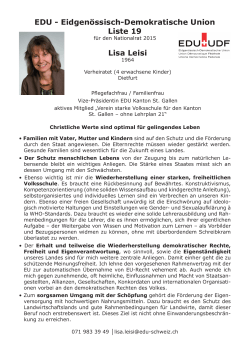 Lisa Leisi EDU - EDU Kanton St. Gallen
