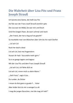 Die Wahrheit &uuml;ber Lisa Fitz und Franz Joseph