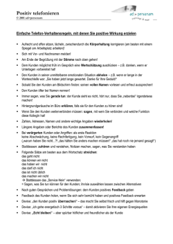 Positiv telefonieren