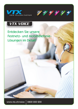 VTX Telefoniedienste Katalog