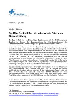 Die Blue Cocktail Bar mixt alkoholfreie Drinks am Gesundheitstag