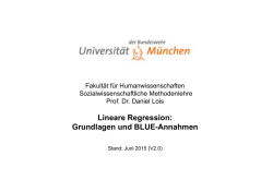 Lineare Regression - Grundlagen und BLUE