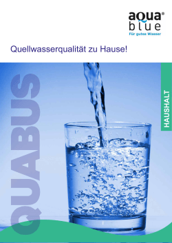 Aqua Blue Quellwasser für Zuhause