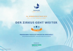 programm the blue forum im zirkuszelt 24. windenergietage 2015