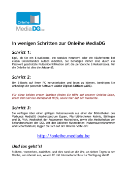 In wenigen Schritten zur Onleihe