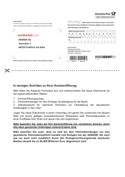 In wenigen Schritten zu Ihrer Kontoer&ouml;ffnung: