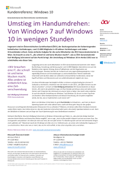 OECV Windows10 - eHouse Informationstechnologie GmbH