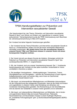 Handlungsleitfaden Pr&auml;vention und Intervention sexualisierter Gewalt