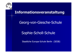 Informationsveranstaltung Georg-von-Giesche