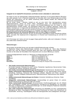 Information Vaxigrip - BH Weiz