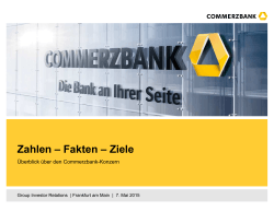 Zahlen Fakten Ziele Q1 2015