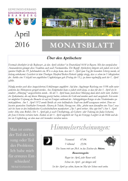 April 2016 - Seniorenwohnhaus Bramberg