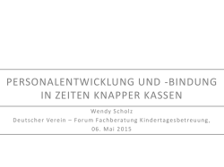 Die Veränderung beginnt im Kopf – eines Jeden. Älter werdende