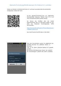 Manuelle Einrichtung WLAN eduroam für Android 4.2 und älter