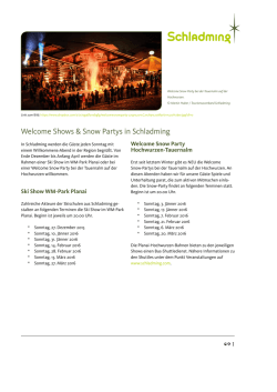 Infos zu den Welcome Shows