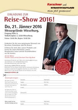 Reise-Show 2016! - Kerschner Reisen