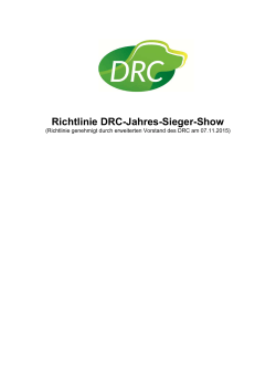 Richtlinie DRC-Jahres-Sieger-Show