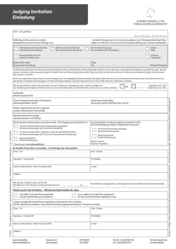 Judging Invitation Einladung