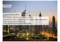 Dubai Fashion Show - Arabesque Production