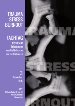TRAUMA STRESS BURNOUT 3 FACHTAG
