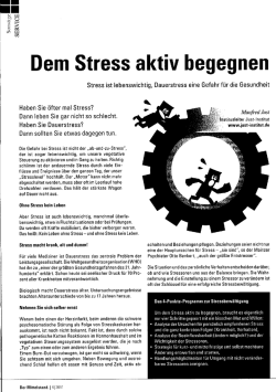 Dem Stress aktiv begegnen
