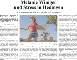 Melanie Winiger und Stress in Hedingen