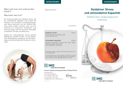 Oxidativer Stress - Institut für Medizinische Diagnostik Berlin