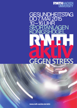 GEGEN STRESS - RWTH Aachen University
