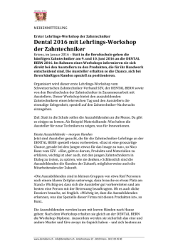 Informationen - Dental 2016 Bern