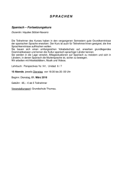 SPRACHEN - SPANISCH