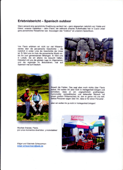Erlebnisbericht — Spanisch outdoor