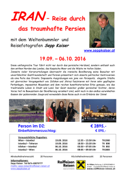 IRAN &ndash; Reise durch das traumhafte Persien