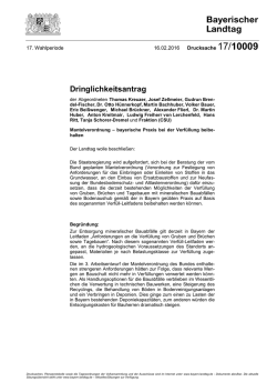 Drucksache 17/10009 - Bayerischer Landtag