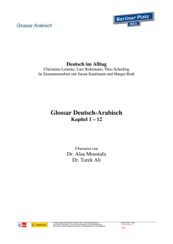 Glossar Deutsch-Arabisch