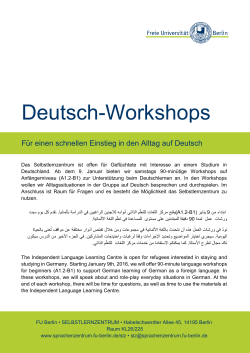 Deutsch-Workshops