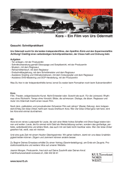 Kora &ndash; Ein Film von Urs Odermatt