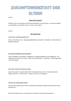 Schritt 1 Eigene Vision erarbeiten Stellen Sie sich vor, Sie betreten